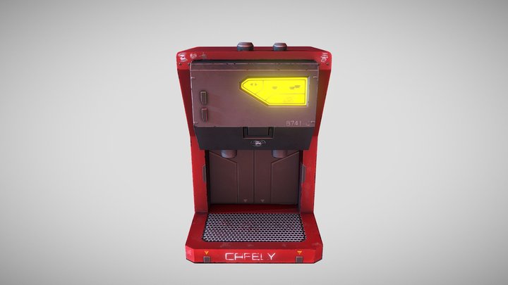 SCI-FI Coffee Machine 3D Model