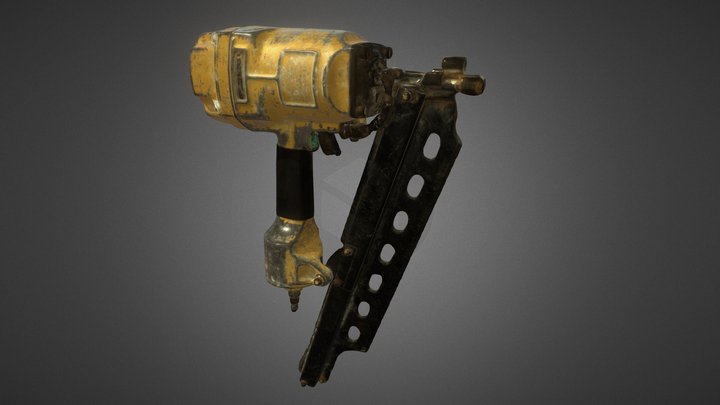 Old Nail Gun - damaged 3D Model