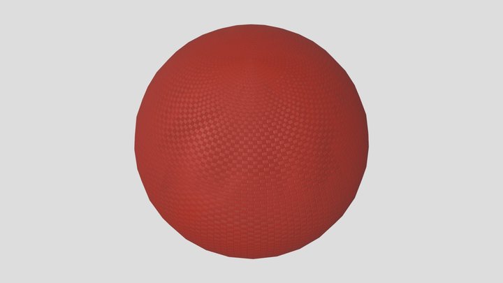 Red Dodge Ball 3D Model