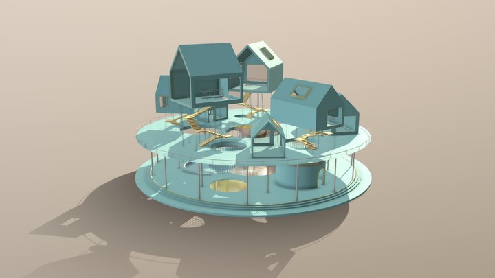 Banyan House|榕树 - 提夫尼蓝 3D Model