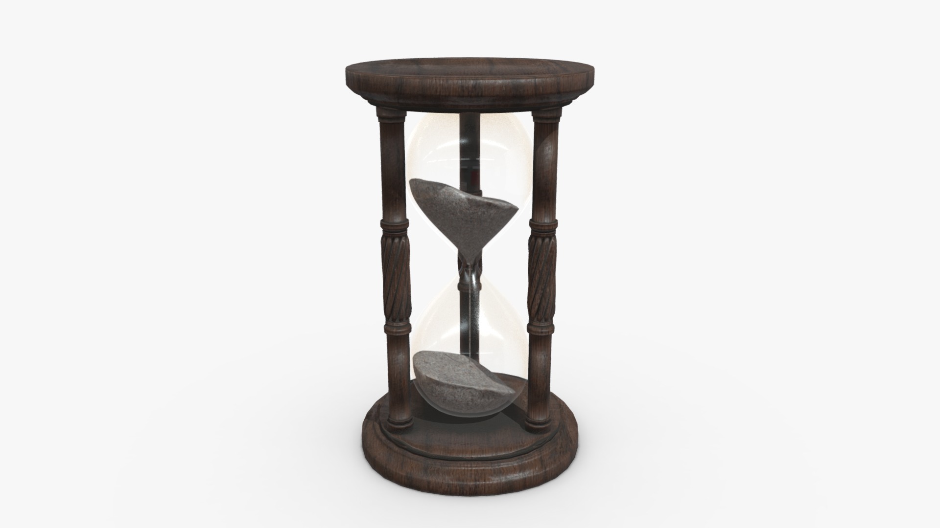 3D model Antique Hourglass - This is a 3D model of the Antique Hourglass. The 3D model is about a stool with a seat.