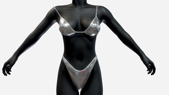 Female Bikini 3D Model