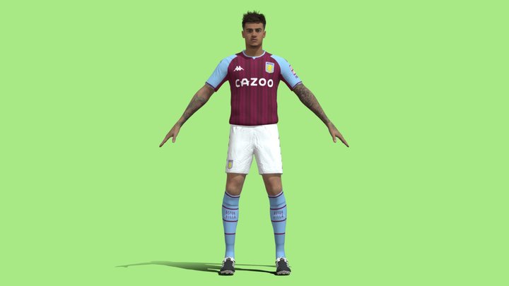 T-P Rigged Philippe Coutinho Aston Villa 3D Model