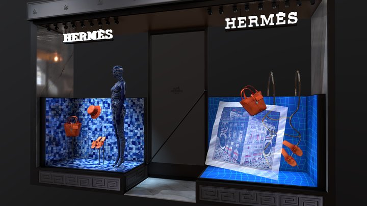 Metaretail: Pool window display animated