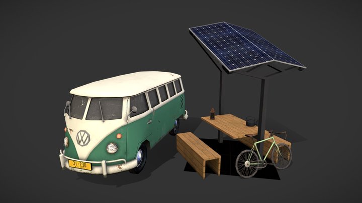DAE 5 Finished props - Eco House 3D Model
