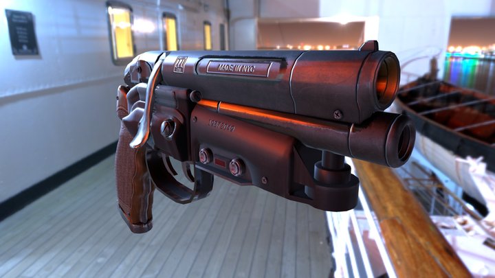 10mm styler Revolver 3D Model