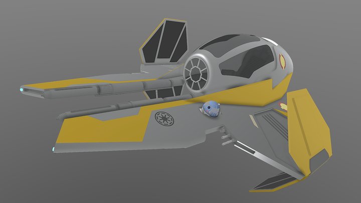 Jedi Eta-2 Interceptor 3D Model