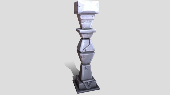 Dwarf Dungeon Column 3D Model