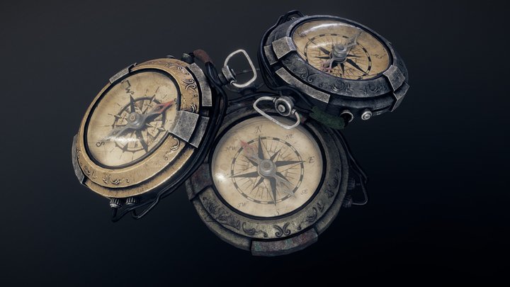 Fantasy Compass 3D Model