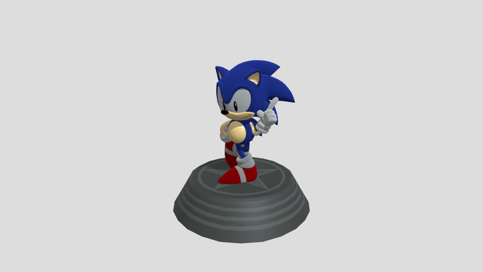 Sonic Generations - Classic Sonic Statue - Download Free 3D Model By ...