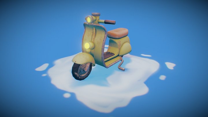 DAY2: Rustic scooter 3D Model