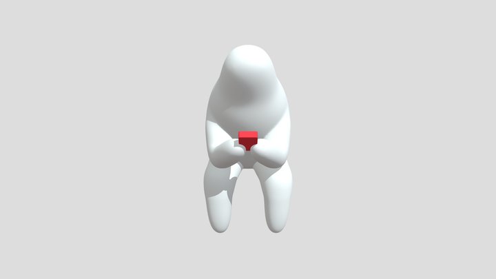 Mr. Do Nothing with Anus 3D Model