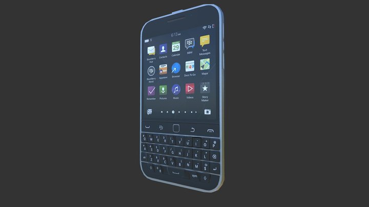 Blackberry Classic Q20 3D Model
