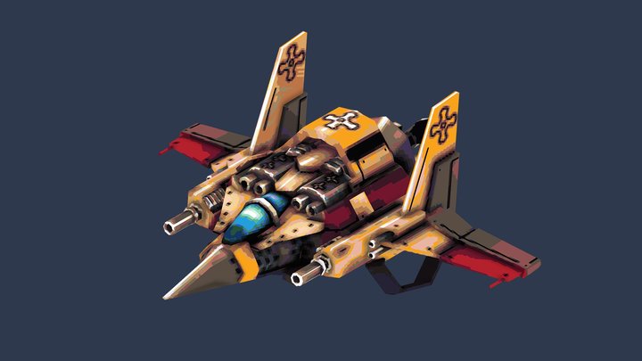 SHMUP Battle Jet 3D Model