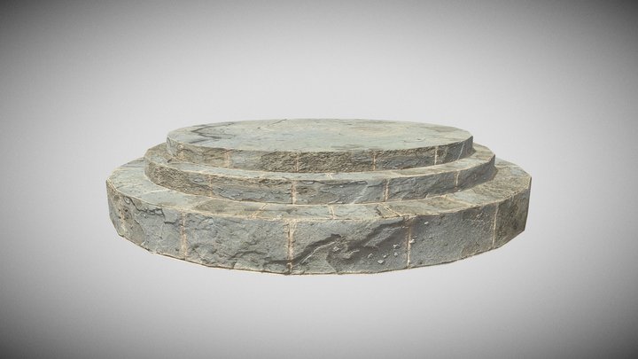 Egypt Project - Stairs (Circle) 3D Model