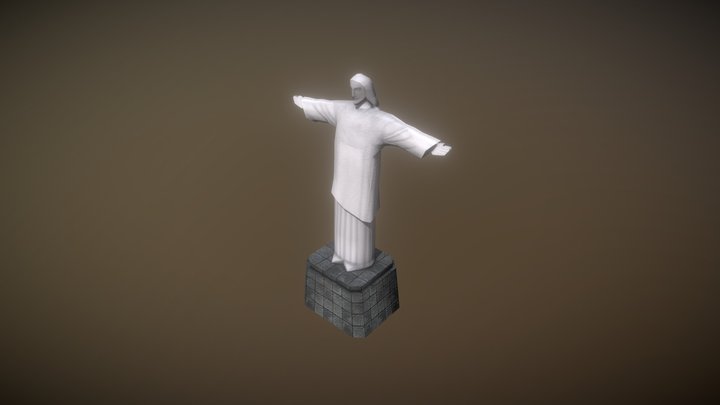 Christ the Redeemer - Low Poly 3D Model