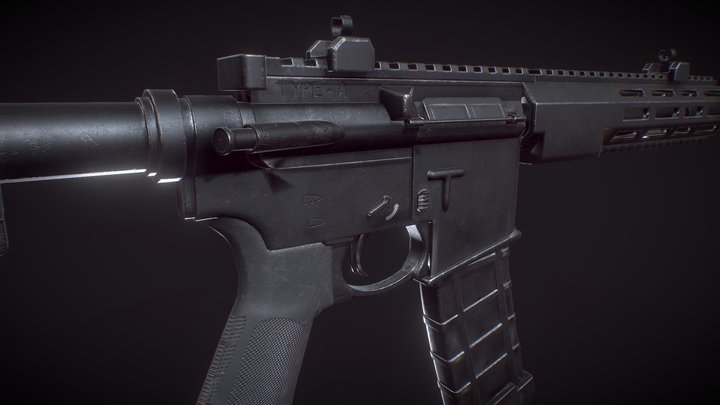 AR15 - realistic gun 3D Model