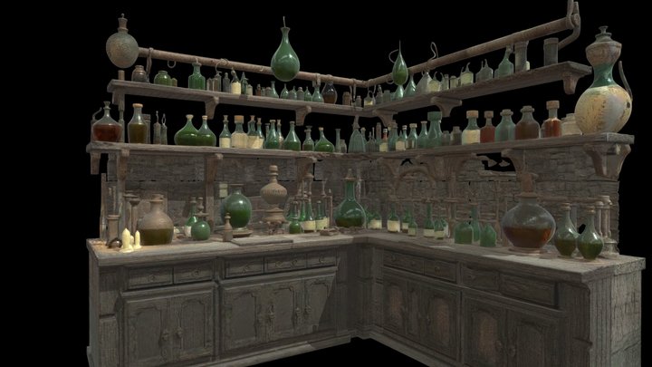 Alchemist's Corner – Modelo 3D gratuito STL