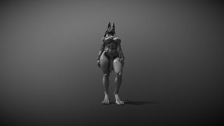 Female Anubis Statue