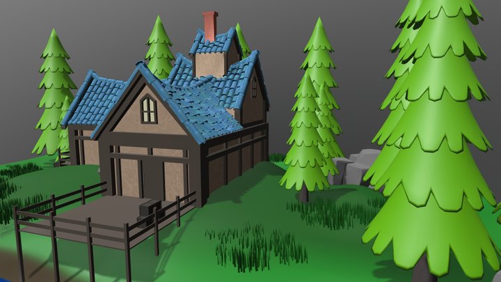 house in the woods 3D Model