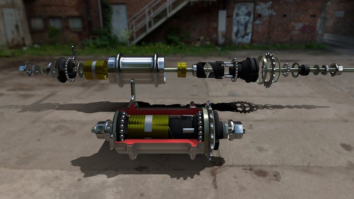 XYZ School Homework 6 - Coaster Hub(mechanics) 3D Model