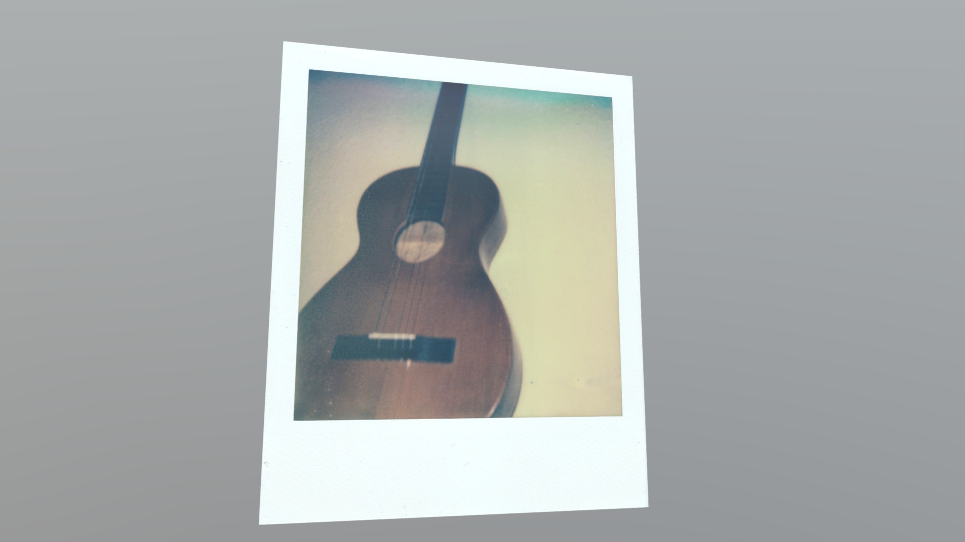3D model Polaroid Guitar - This is a 3D model of the Polaroid Guitar. The 3D model is about a close-up of a guitar.