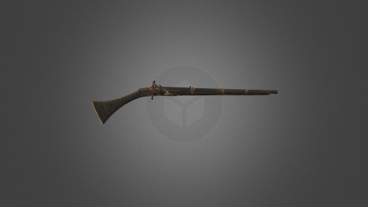 Flintlock musket (12858) 3D Model
