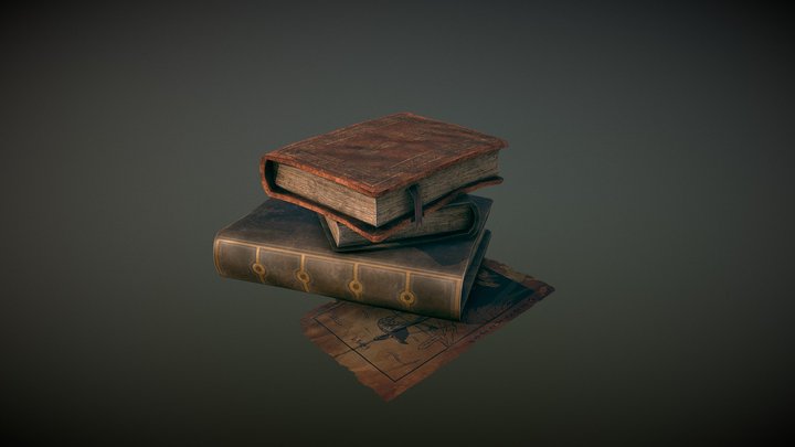 Stack of books 3D Model