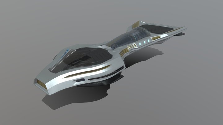 Hover Board Sci-Fi 3D Model
