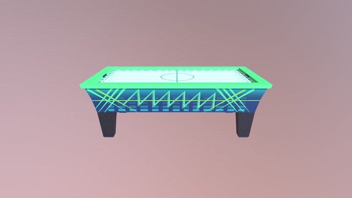 Air Hockey Table 3D Model