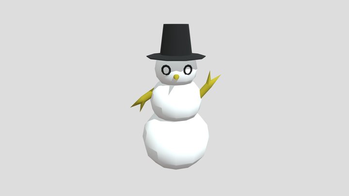 Snow man 3D Model