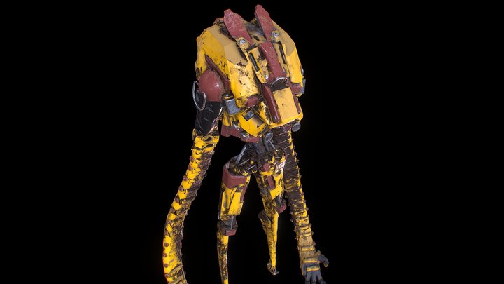VR Mech Textured 3D Model