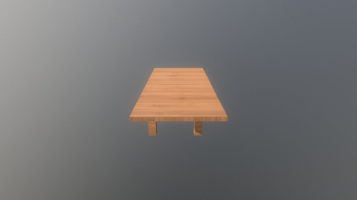 Basic Wodden Table 3D Model