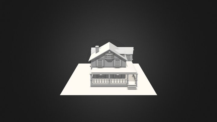 Suburban House 3D Model