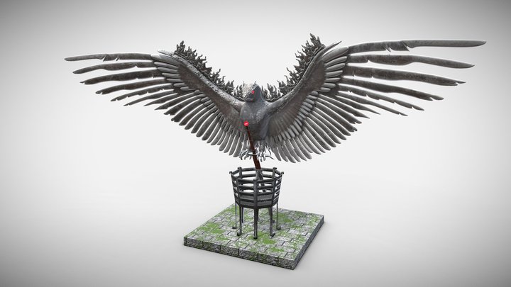 Phoenix Statue 3D Model