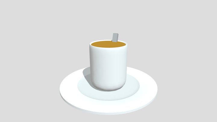 Glass of coffee 3D Model