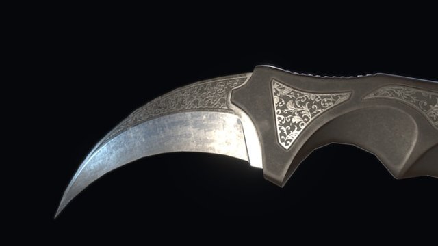 Floral Karambit 3D Model
