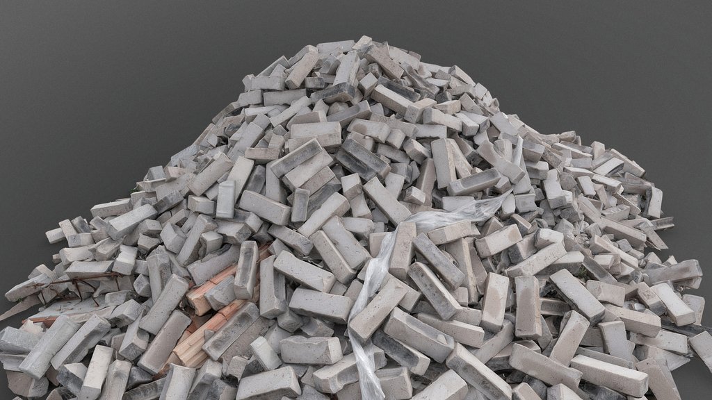 Pavement floor tiles pile