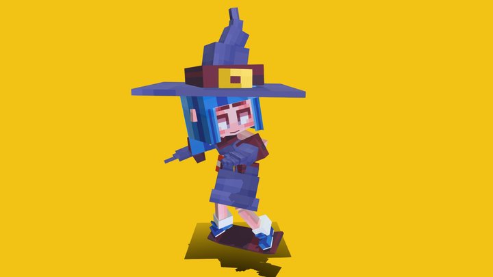 🎇wicked witch riding a radagical skateboard 🎇 3D Model