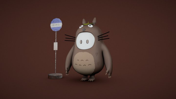 Fall Guys - Totoro 3D Model