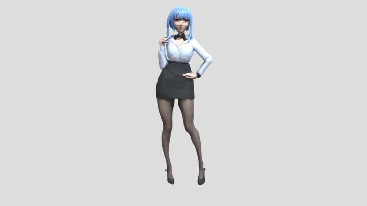 Elegance in Blue 3D Model