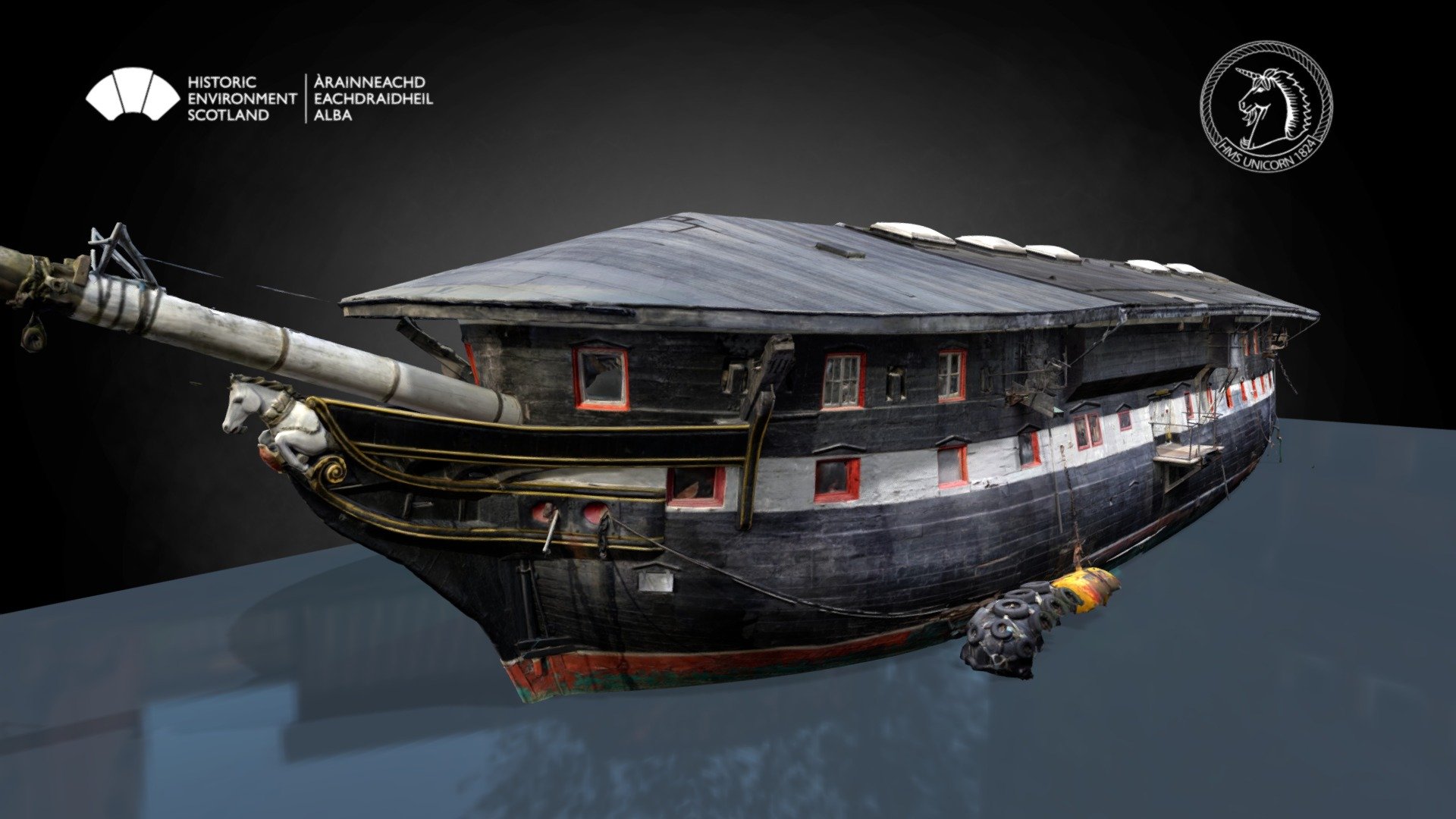 HMS Unicorn - UAV and laser scan data combined - 3D model by HMS