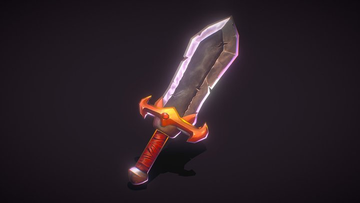 Stylized Little Sword 3D Model