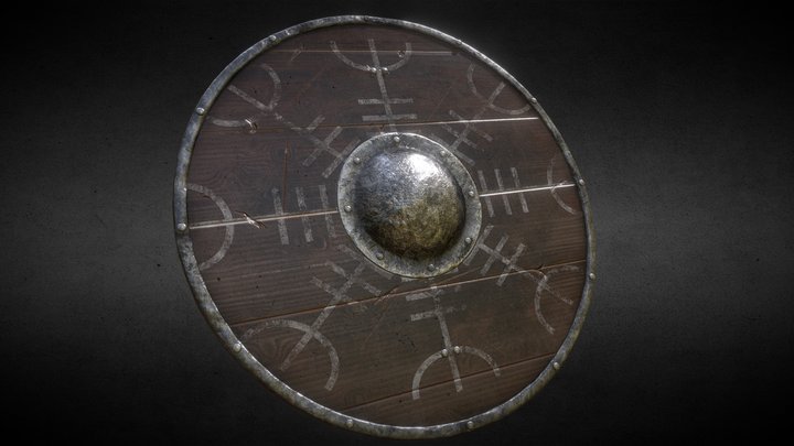 Game Ready Viking Shield 3D Model