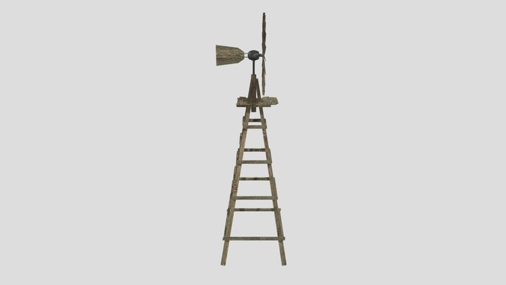 Low poly Windmill 3D Model