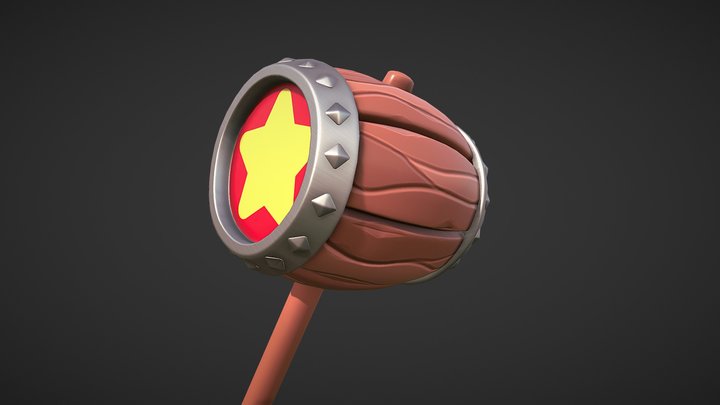 King Dedede Hammer 3D Model