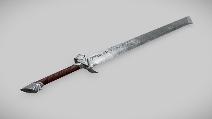 Low poly sword 3D Model