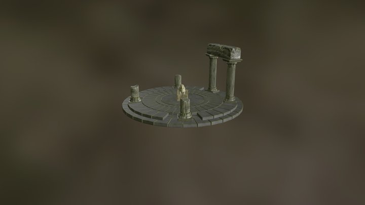 Ruin Diorama 3D Model