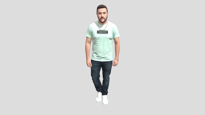 Casual Mint Green T-Shirt Outfit – Modello 3D gratuito STL