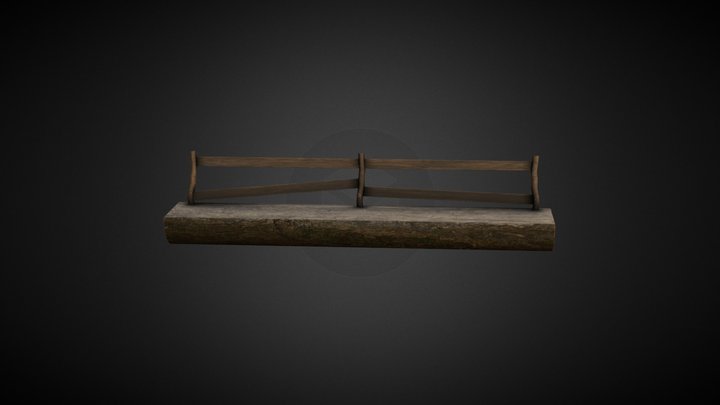 Tree Trunk Bench 3D Model